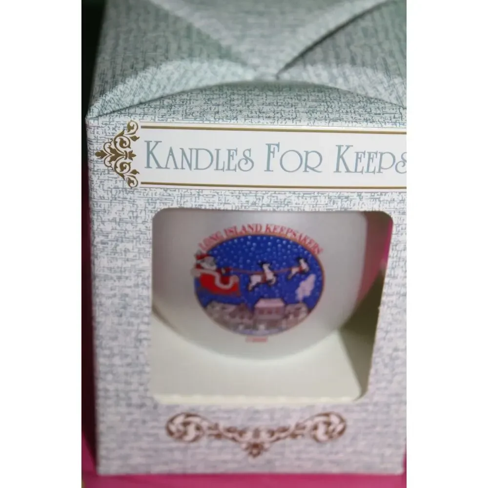 Kandles For keeps Long Island Keepsakers 1998 Glass Votive Candle Reusable